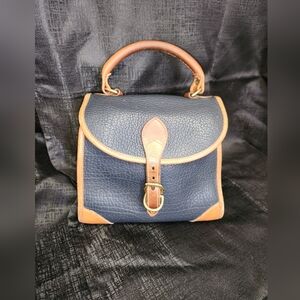 Dooney & Bourke Navy and Tan Satchel